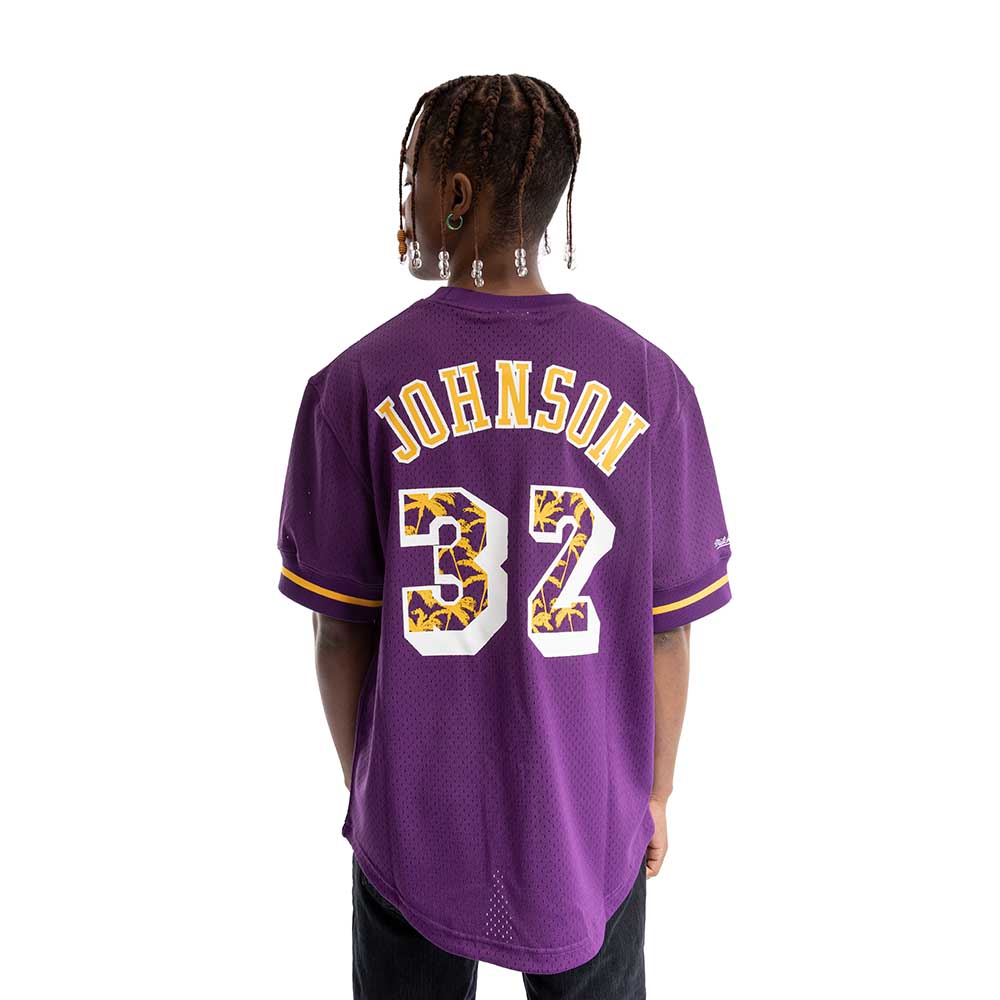 Crewneck Nba Name &amp; Number Los Angeles Lakers Magic Johnson 32 Mitchell And Ness