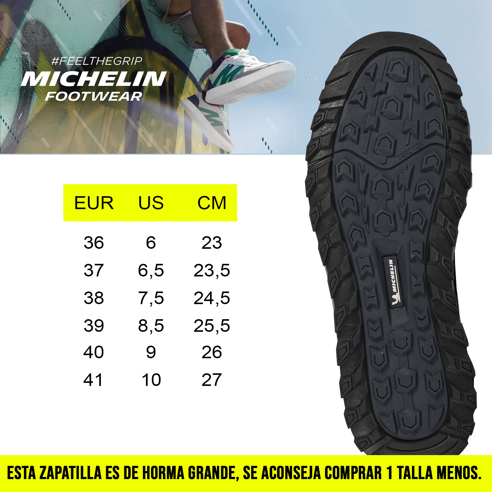 Zapatilla Urbana Street PS14 Mujer Blanco Verde Michelin Footwear