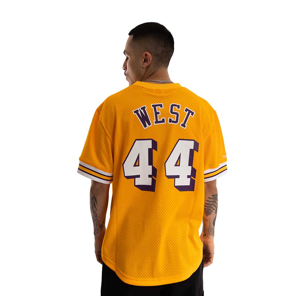 Crewneck Nba Name &amp; Number Los Angeles Lakers Jerry West 72 Mitchell And Ness