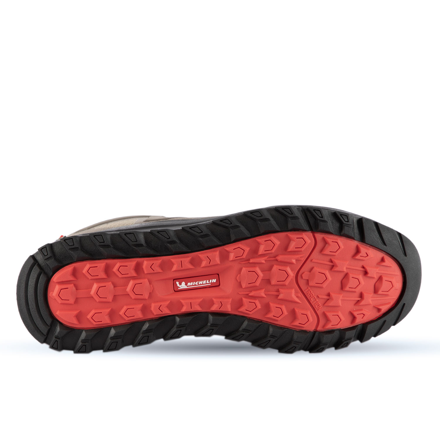 Zapatilla Trail Running Hombre Taupe Rojo Michelin Footwear DR28