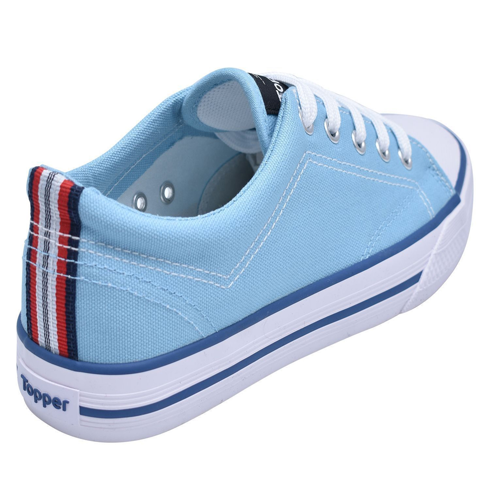 Zapatilla Lona Unisex Celeste Derby Topper