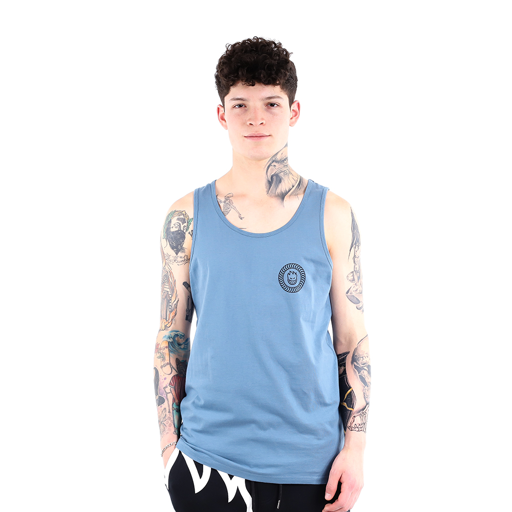 Polera sin mangas tank top spitfire celeste big head street culture season