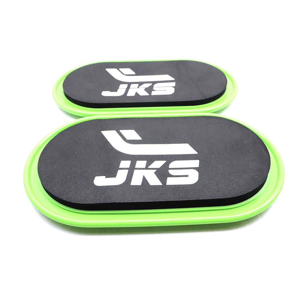 Par disco deslizamiento fitness jks ovalado verde