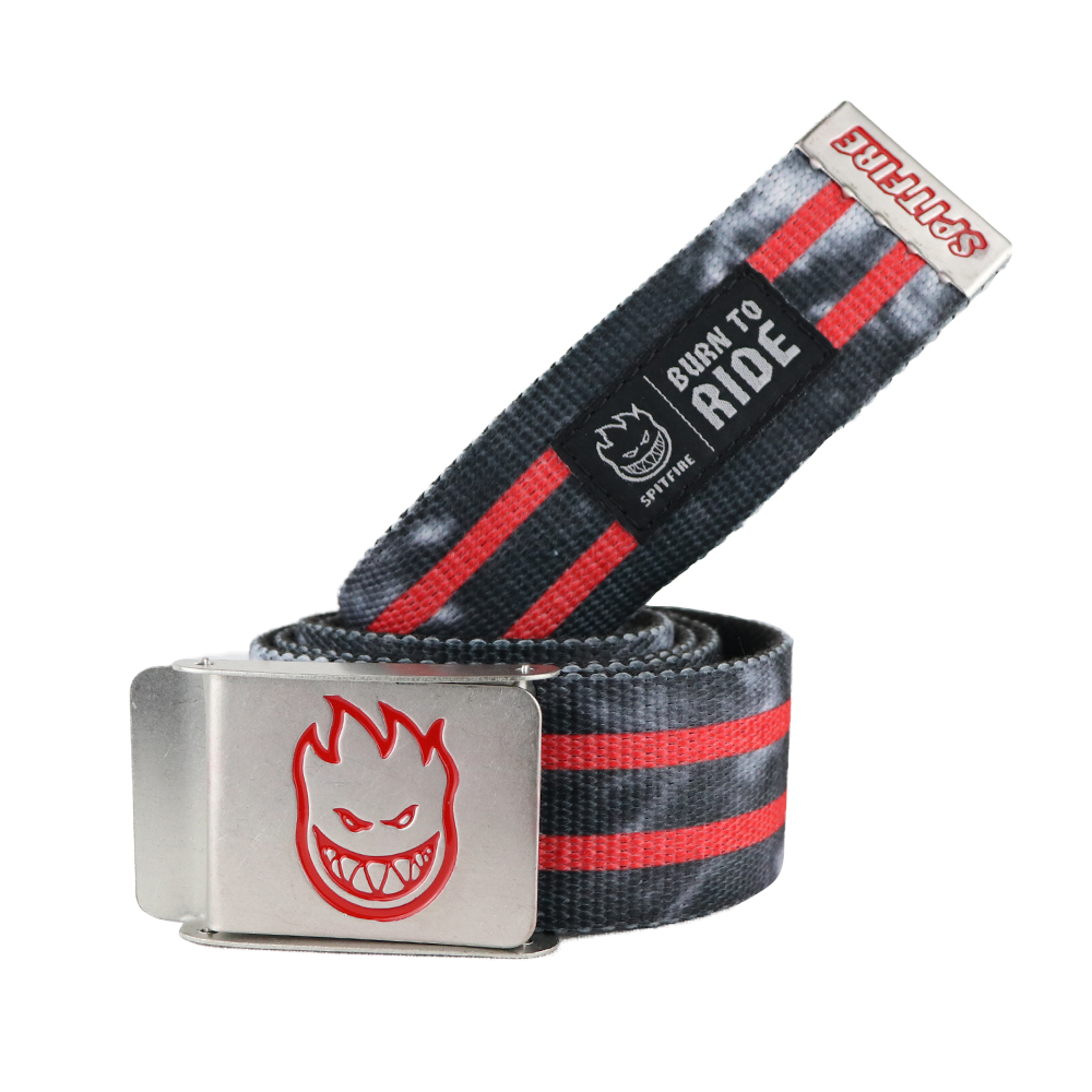Cinturon niño spitfire belt logo negro-rojo