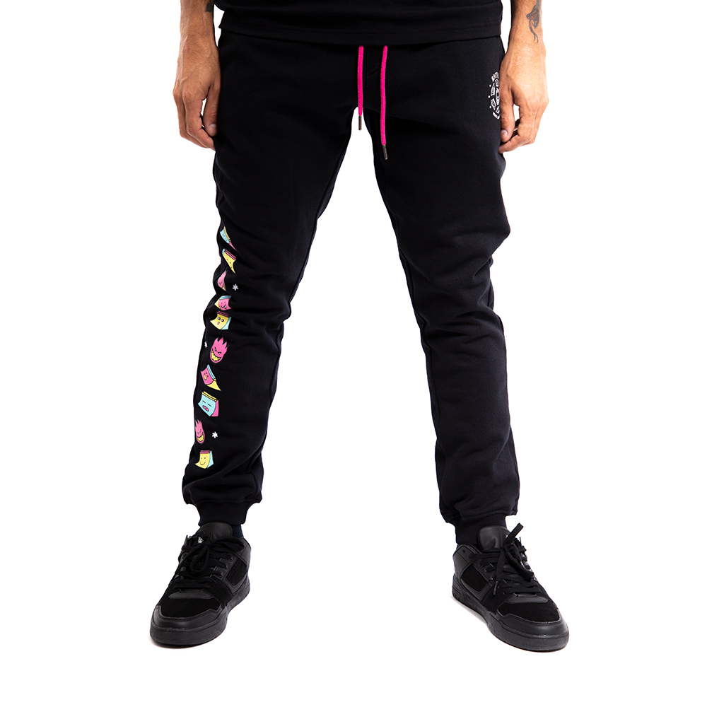 Pantalon jogger fleece hombre spitfire negro