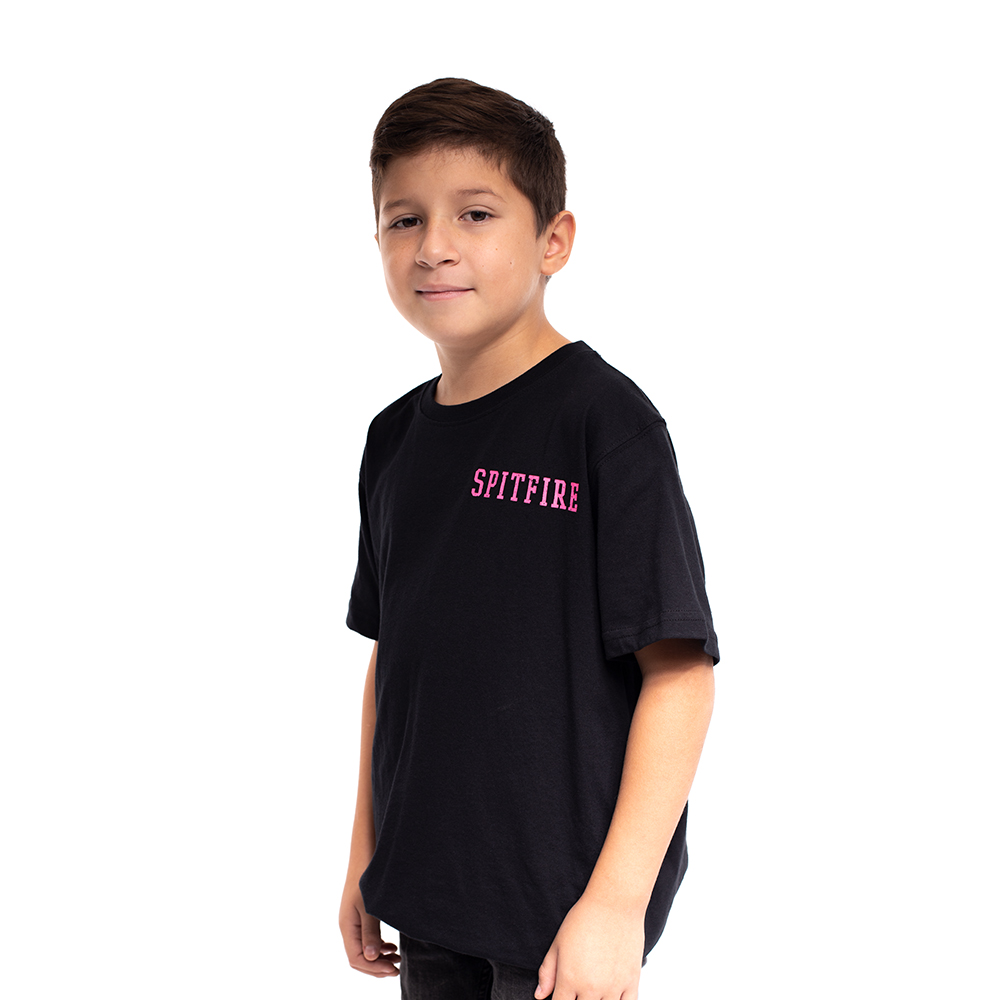 Polera Niño Ride The Fire Negro Fucsia Spitfire