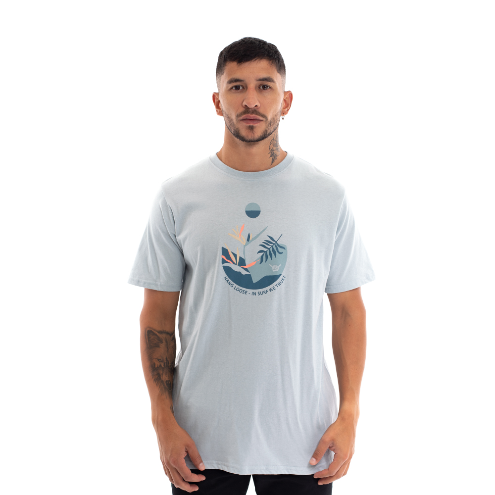 Polera Hombre Azul Sirena Hang Loose