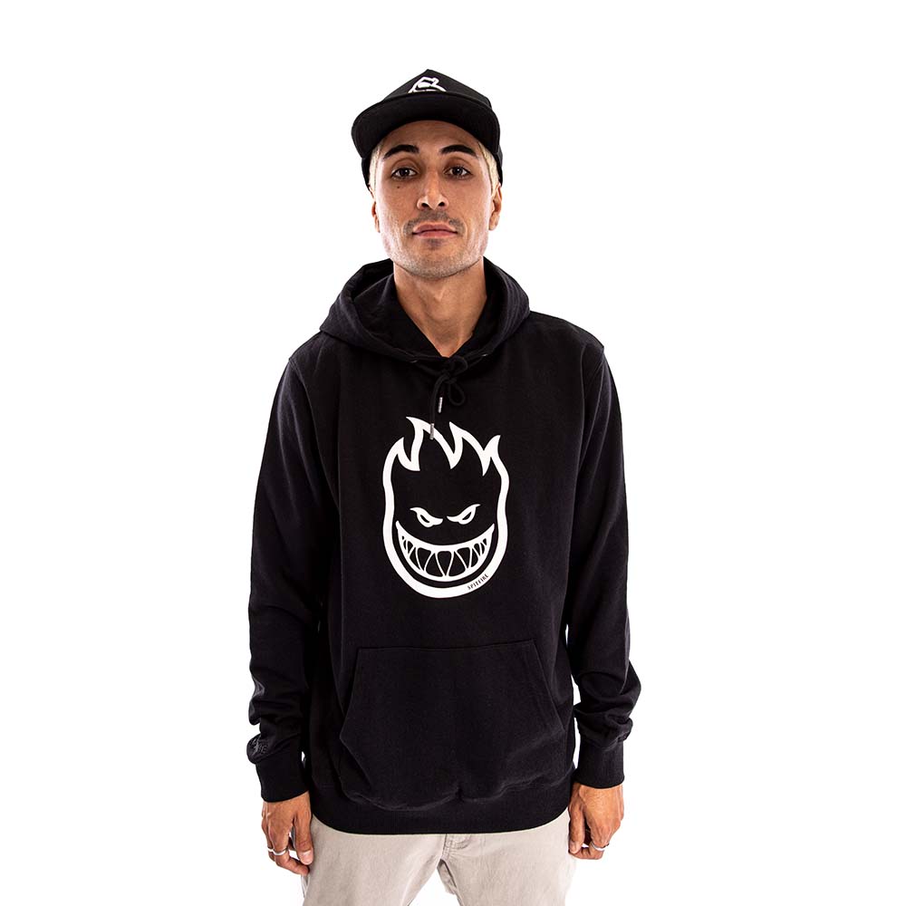 Polerón Hoodie Canguro Spitfire Big Head Hombre Negro