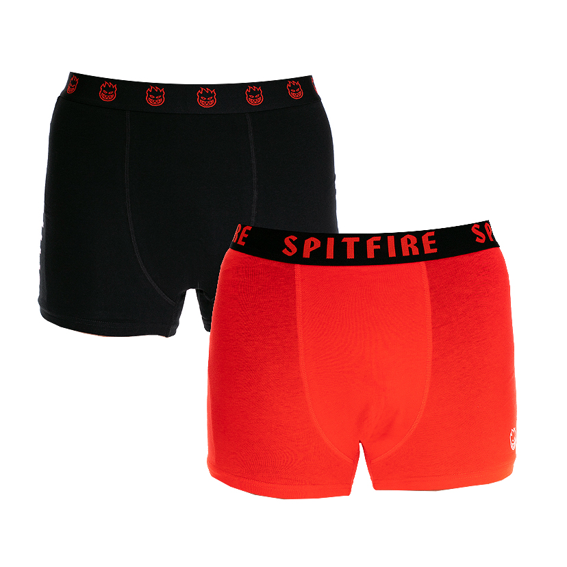 Pack 2 Boxer Niño Unicolor Rojo Negro Spitfire