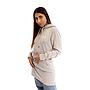 Polerón hoodie long fit canguro spitfire mujer gris oscuro